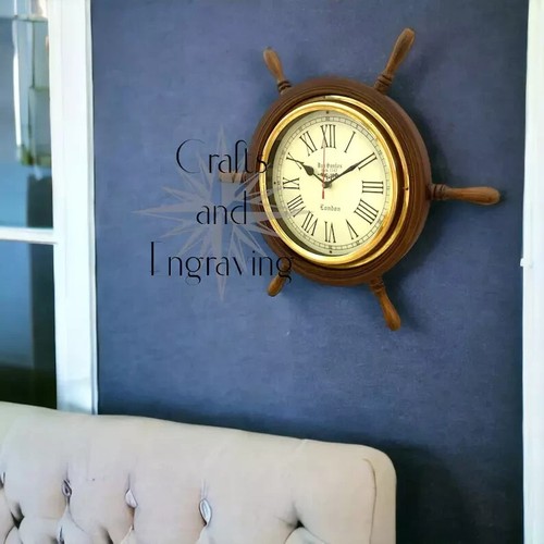 Wooden ship wheel - ship, wall