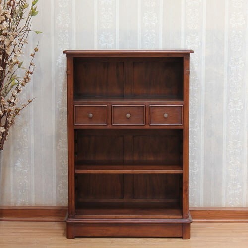 Solid mahogany bookcase - mahogany, 3
