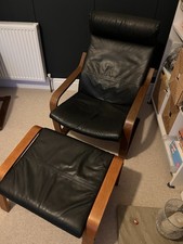 IKEA Poang Leather Chair and