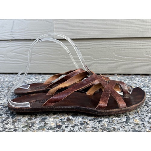 Cydwoq brown leather - leather, strappy