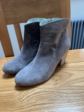Boden Grey Suede 'Boho' Ankle Boots. Size 6