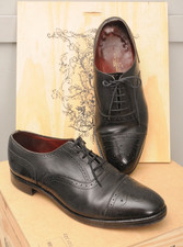 Vintage Gordon Scott Men's Black Shoes 'Dorchester' Brogues  size 7.5