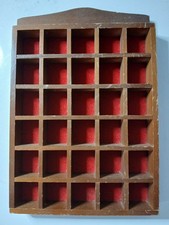 Thimble Shelf Wooden Display Wood Well Made Vintage Rack