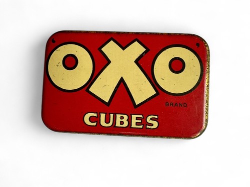 Vintage empty oxo cubes tin - vintage,