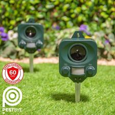 Pestbye Ultrasonic Cat Repeller Fox Pest Deterrent Battery Operated Humane X2