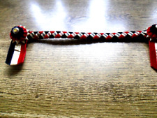 PRETTY PONY Red/GOLD/NAVY VELVET BROWBAND with ROSETTE AND FLAG Only used once