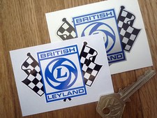 BRITISH LEYLAND Classic Car STICKERS 3" Pair MINI 1275GT JAGUAR XJS TR7 MG Rover