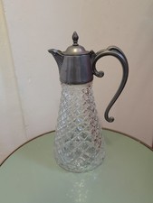 vintage cut glass claret jug