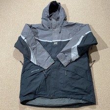 Vintage Helly Hansen Ski Jacket Mens XL Grey Longline Rain Coat Skiing