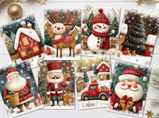 8 Christmas Card Toppers