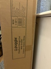 White sleigh cot with - white,