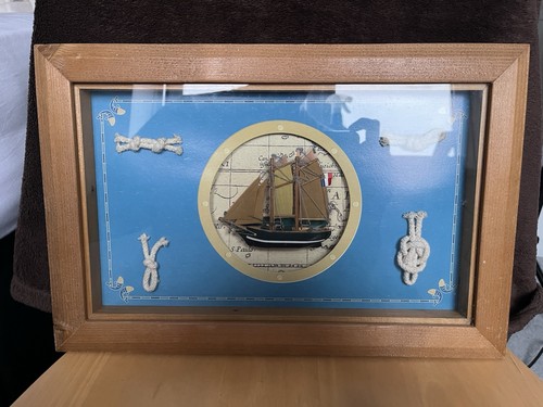 Vintage wooden framed nautical
