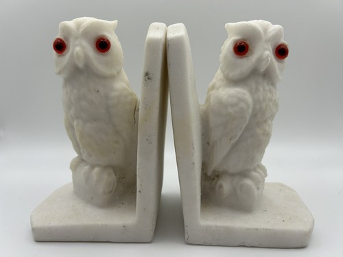 Vintage retro owl bookends red - bookends,