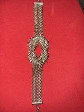 Beautiful Vintage Topshop Silver Coloured Knotted Chain Statement Bracelet