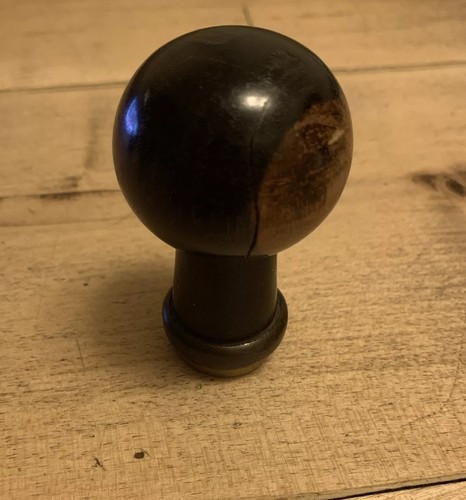 Vintage round wooden brass - vintage,