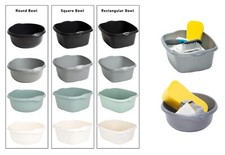 Plastic Washing Up Mixing Bowl Round/Square/Rectangular Home Basin Sink Bowls