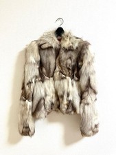 Blue Fox Coat Real Fur Short Length Fur Fox from JP