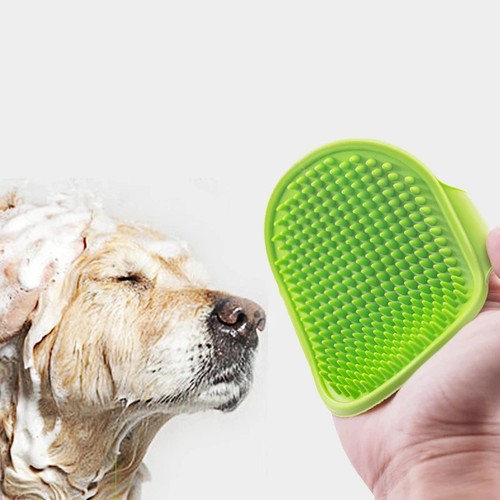 Soft rubber dog - rubber, brush