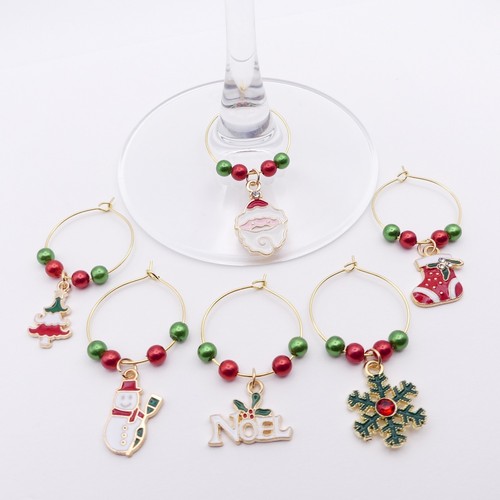 Set christmas wine glass - set, 6