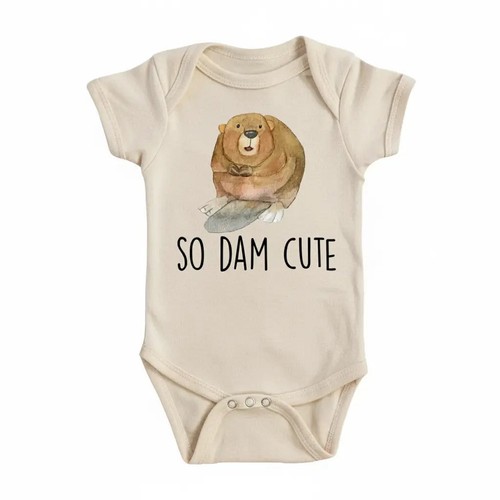Beaver dam newborn gift - dam, baby