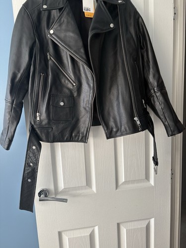 Real leather biker jacket - real,