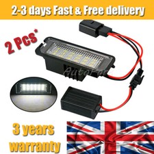 2x LED Number License Plate Light Lamp For VW GOLF MK4 MK5 MK6 MK7 Seat Polo UK