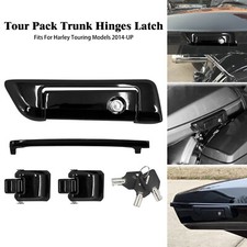 Black Pack Trunk Latches Key Hinges For Harley 14-25 Tour Pak Street Road Glide