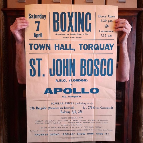 Large vintage boxing poster - poster,