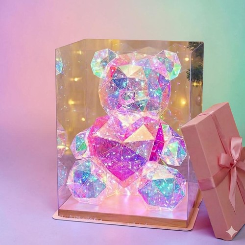 Bear night light holographic - night,
