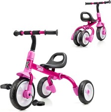 Xootz Switch Rider 5 in 1 Folding Balance Bike Trike Toddlers KIDS 2+ PINK HSEGA