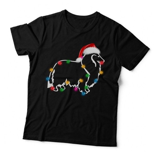 Rough collie christmas lights - collie,