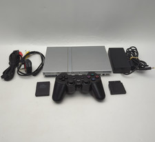 Sony PlayStation 2 PS2 Slim Silver Console Wireless Controller 128MB MC