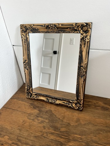 Vtg ornate resin gold black - resin,