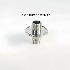 1.5" Od50.5Mm Adapter with 1/2" NPT/FNPT Tri Clamp Connector,Pipe Fitting for Ho