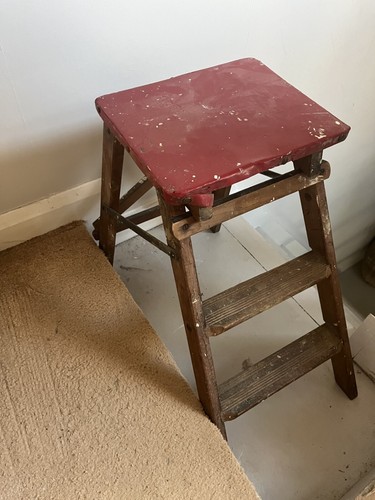 Vintage 50s small wooden - vintage, step