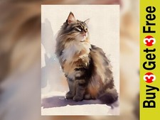 Majestic Tabby Cat Print 5"x7"