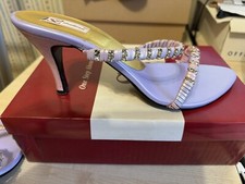 Shalimar Lilac and Diamante Stiletto Sandals Size UK 7 EUR 40