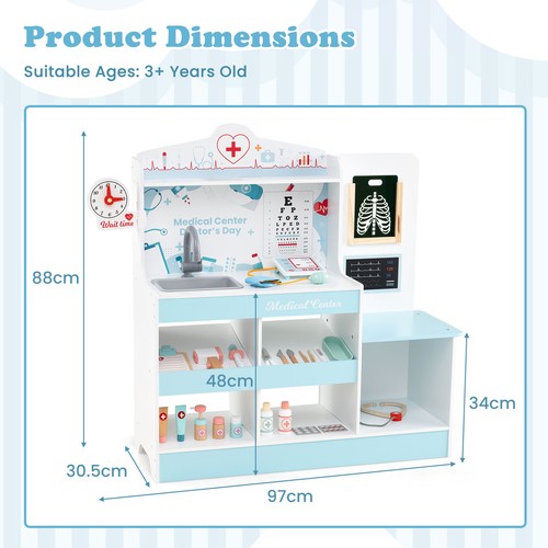 Wooden doctor play set kids - play,