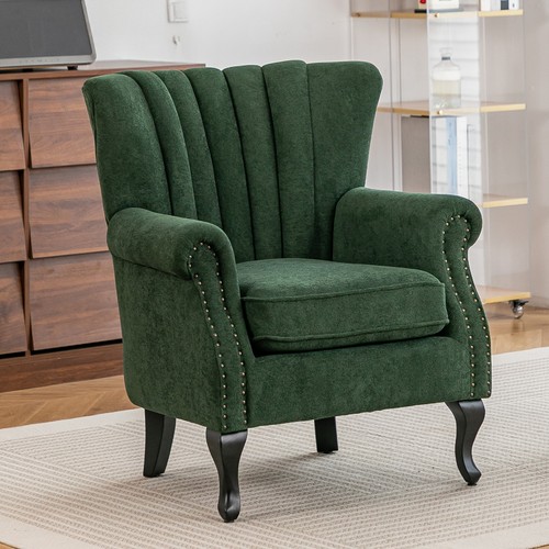 Chenille fireside armchair - fireside,