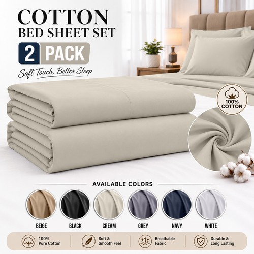 Pack cream flat sheet - cream,