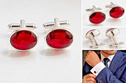 Cufflinks platinum - cufflinks,