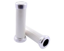 Handlebar grips retro white