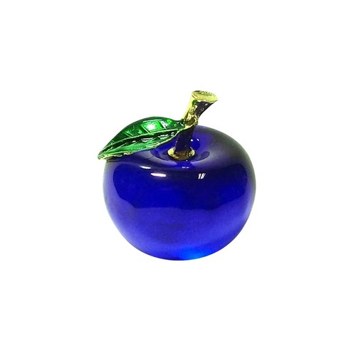 Crystal apple statue - apple, table
