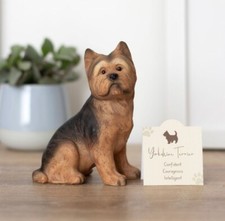 Yorkshire Terrier Dog Statue Ornament BNIB Yorkie Dog Statue Figure 11 x 7 x 10