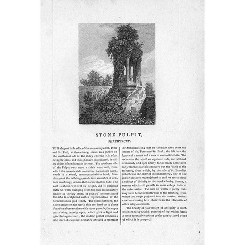 Shrewsbury stone pulpit - stone,