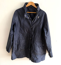 FINESSE Rain Coat Jacket Navy Blue Womens Size 22 Built in Hood Lightweight