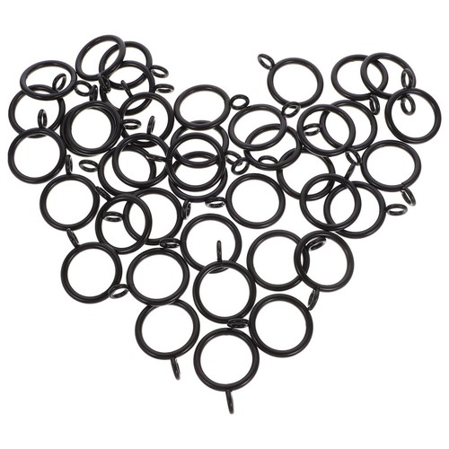 Pcs black curtain rings - black,