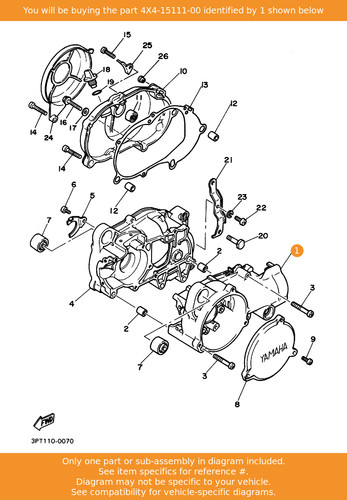 Yamaha crankcase - crankcase, 1