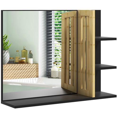 Bathroom wall mirror black - mirror,