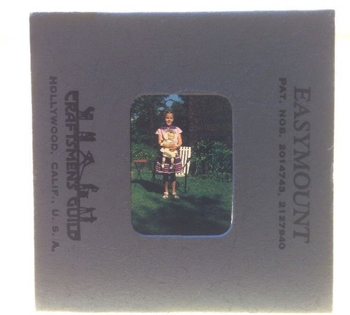 Vintage 40s kodachrome girl - girl, w/